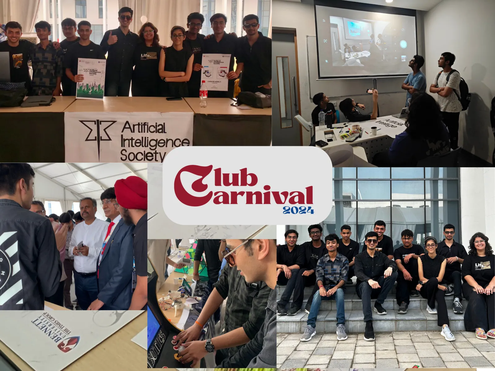 Members gathered at the Club Carnival induction festival
